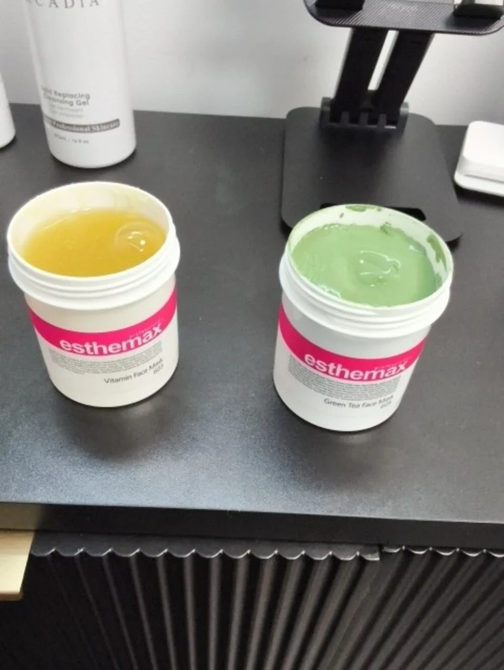 Esthemax Pink & White Face Mask Jar - Esthemax Green Tea & Vitamin Masks